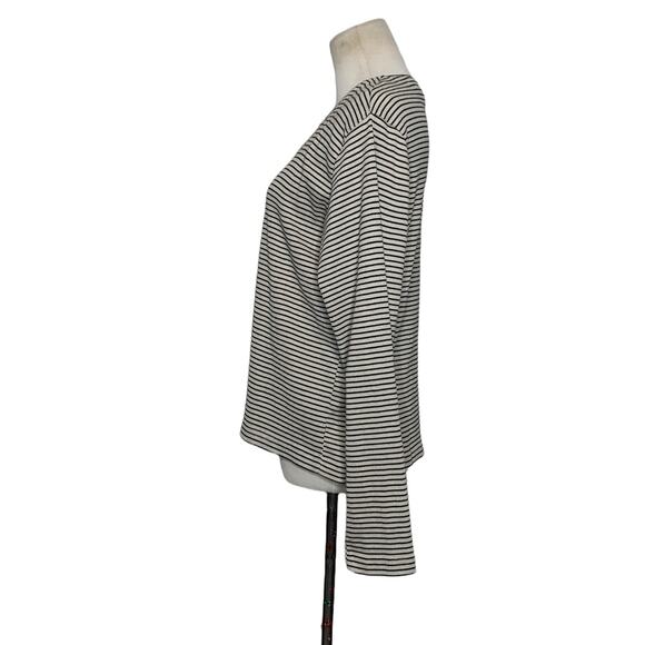 Mountain Lake cream black striped long sleeves cardigan size Small - Picture 5 of 6